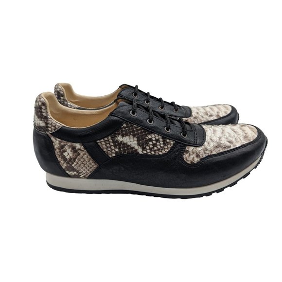 Black & Natural Python Sneaker - Picture 4 of 9